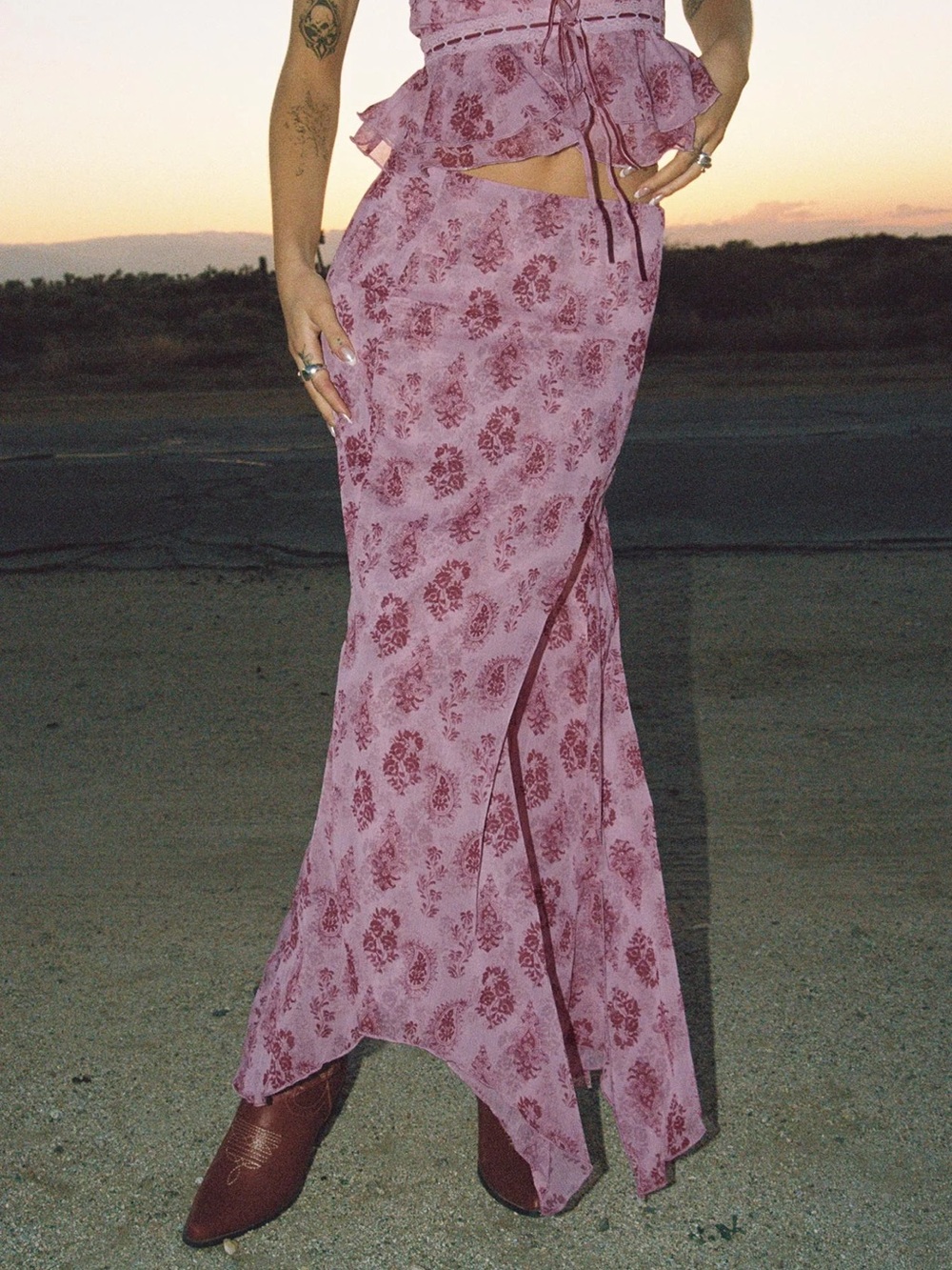 Princess Polly NWT Nikolise Maxi Skirt Purple Size 8